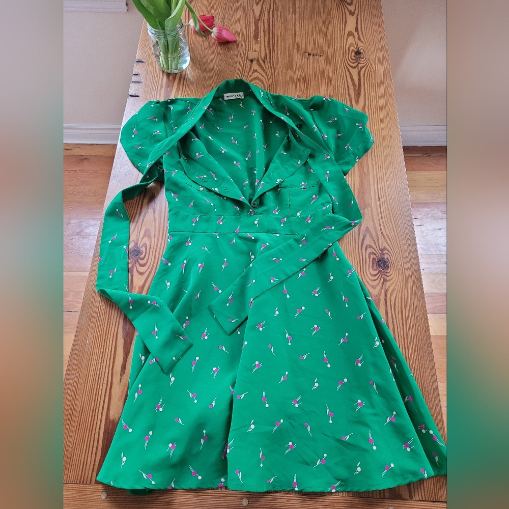 Green Patterned Dress